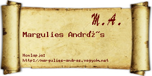 Margulies András névjegykártya